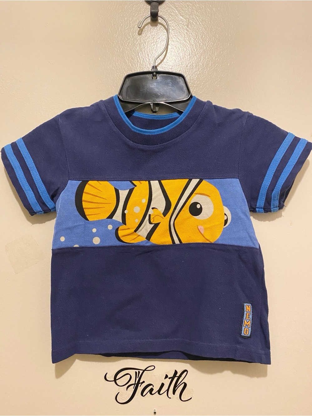 Disney Pixar Kids Graphic Tee with Nemo Fish - Navy & Blue. 18 mon (c)